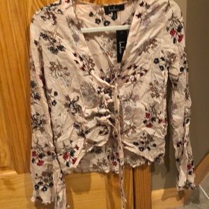 Lulus light pink floral blouse new with tags